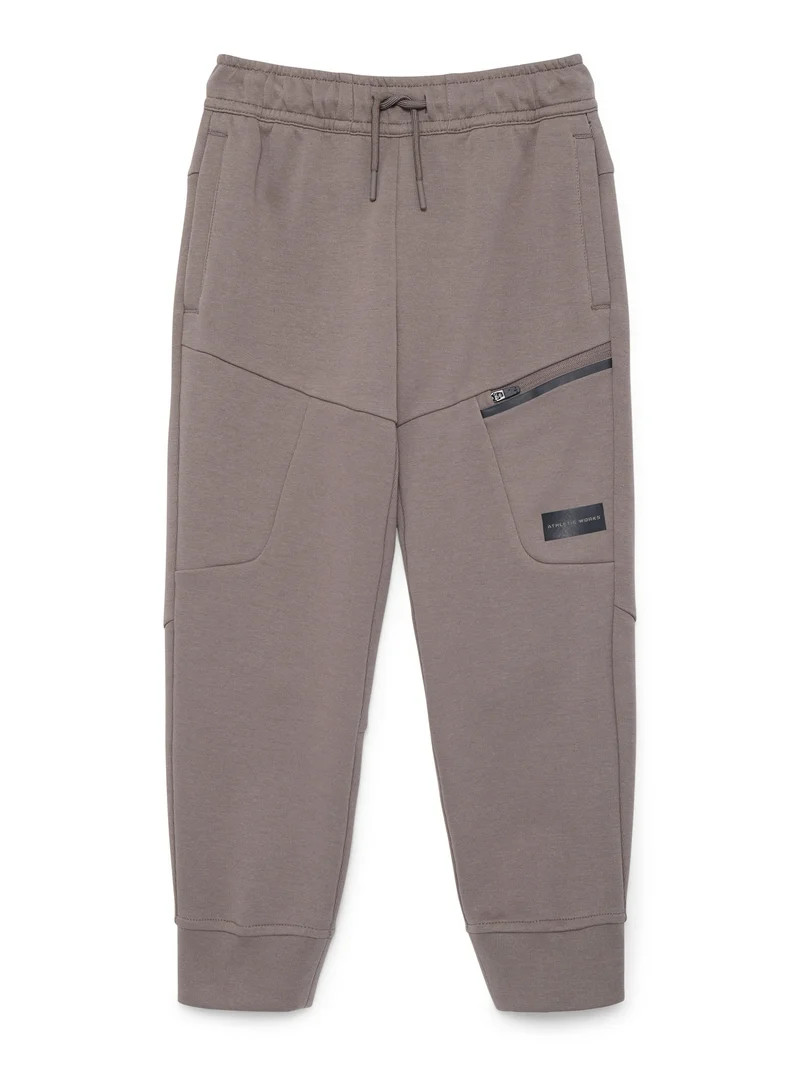 Athletic Works Boys Double Knit Jogger Pants, Sizes 4-18 & Husky | Walmart (US)