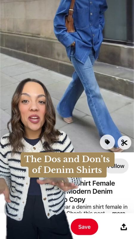 The Dos and Don’ts of wearing a denim shirt in 2024!
-The shirt should be oversized and in a thick denim material 
-Try to avoid thin chambray shirts
-Try it open as a jacket, worn as a shirt, or under a blazer
-Don’t tie it in the front over a dress or with pants

Denim shirt, denim shacket, denim trends, denim on denim


#LTKstyletip #LTKVideo #LTKSeasonal
