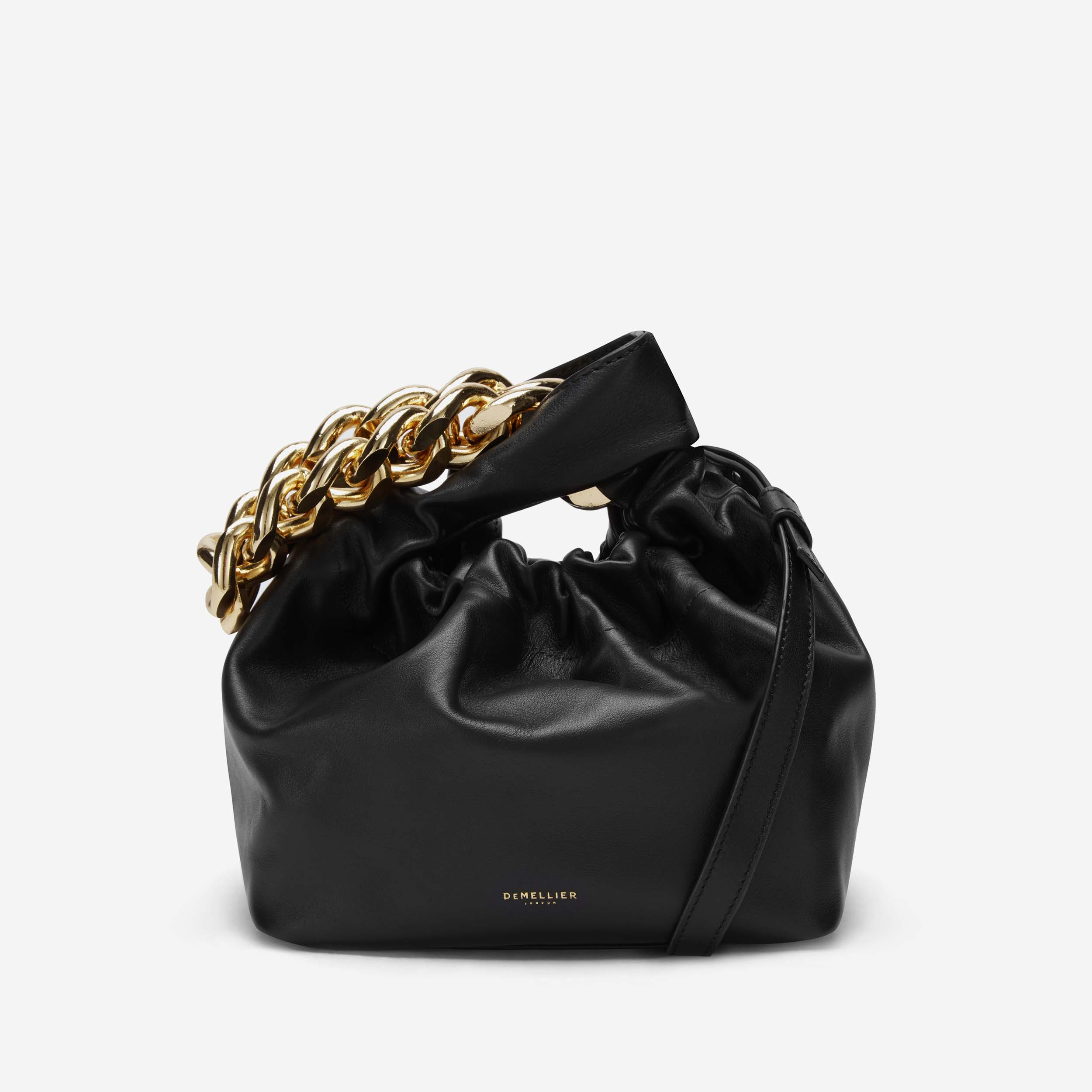 The Santa Monica with Chain | Black Smooth | DeMellier | DeMellier