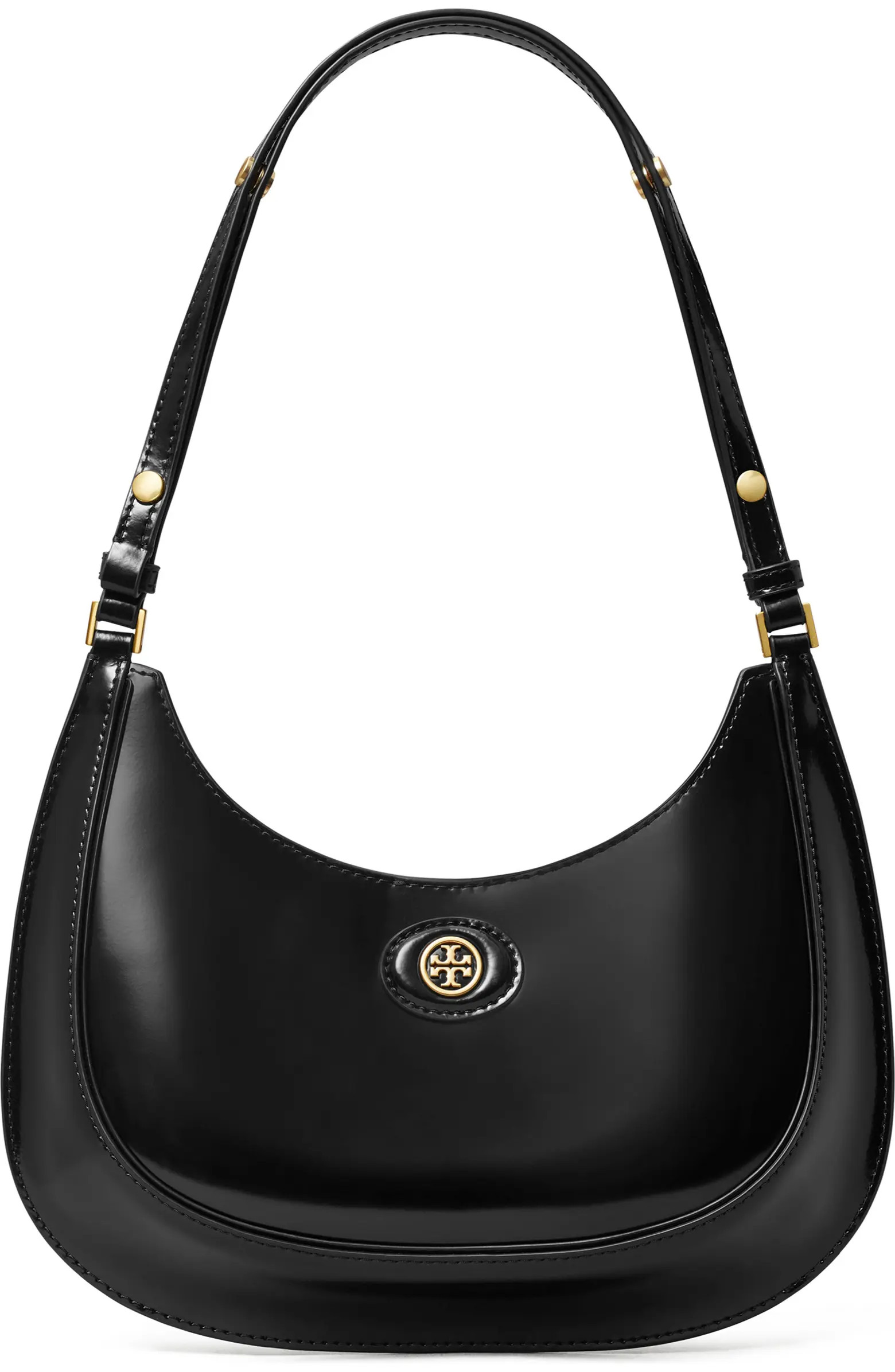 Tory Burch Robinson Spazzolato Crescent Leather Shoulder Bag | Nordstrom | Nordstrom
