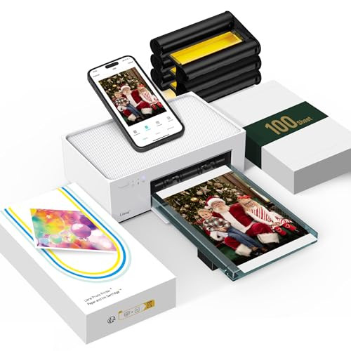 Liene M100 4x6'' Photo Printer, Phone Printer 100 Sheets & 3 Cartridges, Full-Color Photo, Portab... | Amazon (US)