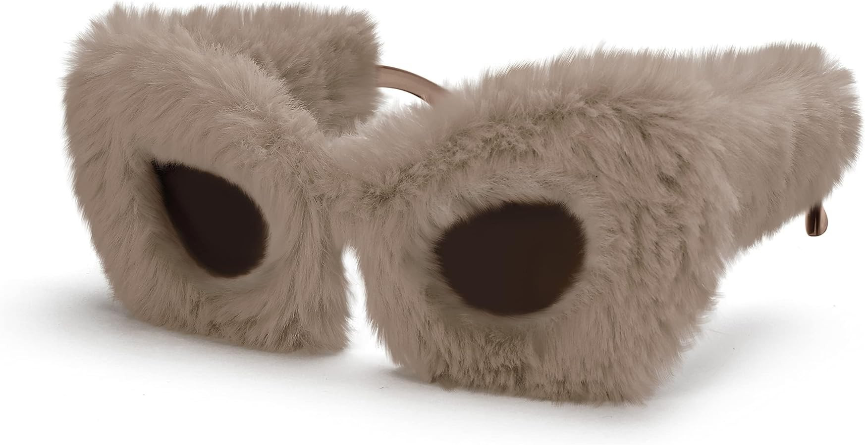 FEISEDY Women Plush Fuzzy Cat Eye Sunglasses Punk Soft Velvet Shades Ladies Handmade Party Masque... | Amazon (US)