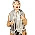 Oversized Blanket Scarf Plaid Shawl Fashion Wrap Chunky Lightweight Warm Soft Tassel | Amazon (US)