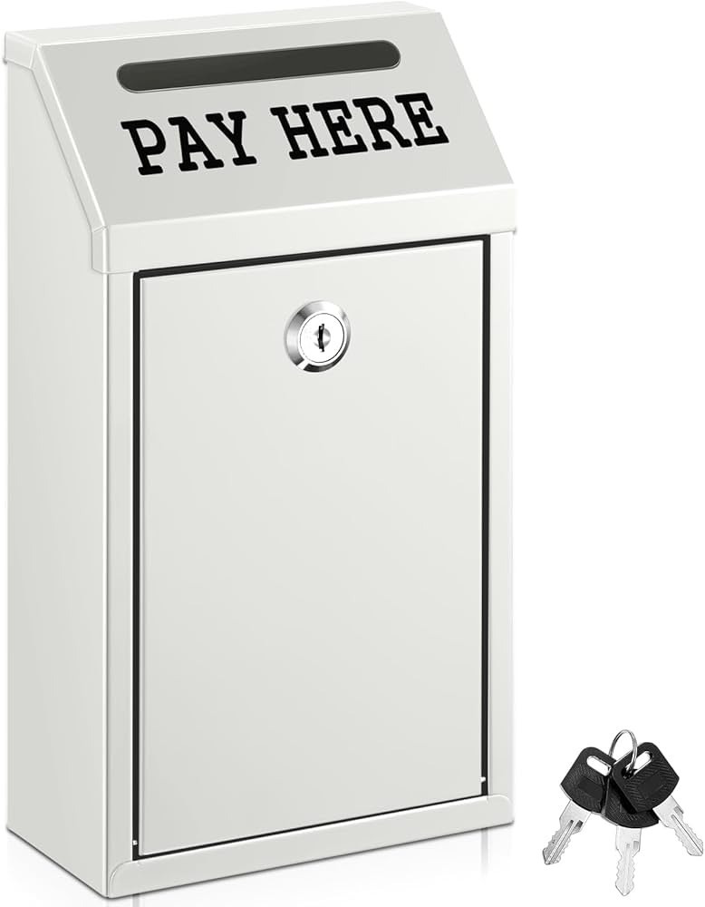 Yaocom Safe Metal Cash Box for Farm Stand \u2013 Money Drop and Secure Donation Collection, Wall ... | Amazon (US)