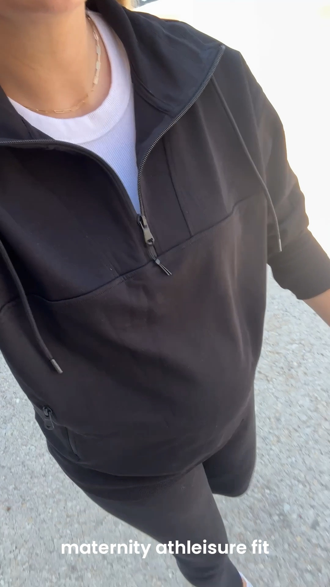 comfy maternity athleisure outfit — wearing a medium in both!

#LTKSaleAlert #LTKActive #LTKBump