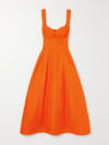Click for more info about Oceane pleated moire midi dress
