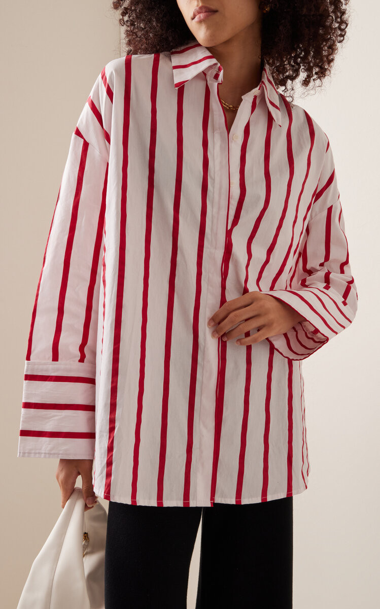 Exclusive Reverie Striped Cotton Poplin Shirt | Moda Operandi (Global)