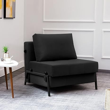 Vonanda Sofa Bed, 2-in-1 Sleeper Chair Bed, Velvet Convertible Chair Bed with Folding Hidden Legs... | Amazon (US)