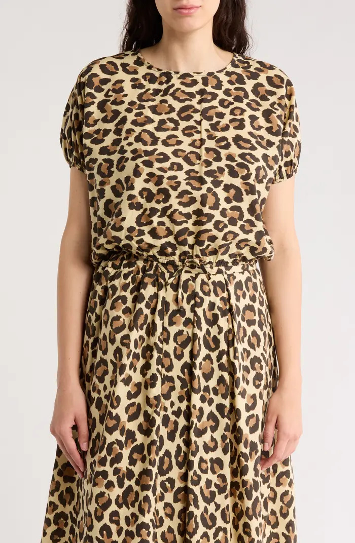 T Tahari Puff Sleeve Tie Hem Crop Top | Nordstromrack | Nordstrom Rack