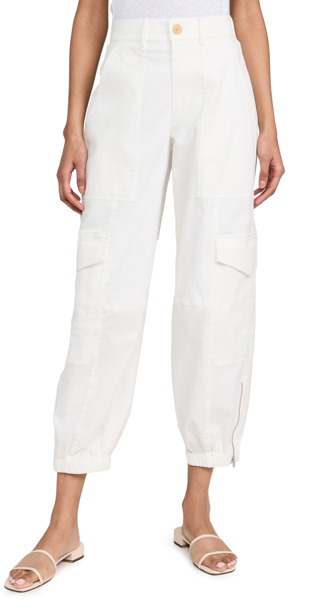 ATM Anthony Thomas Melillo Washed Cotton Twill Cargo Pants Chalk 8 | Shopbop