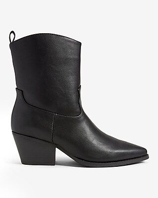 Faux Leather Casual Western Boots | Express