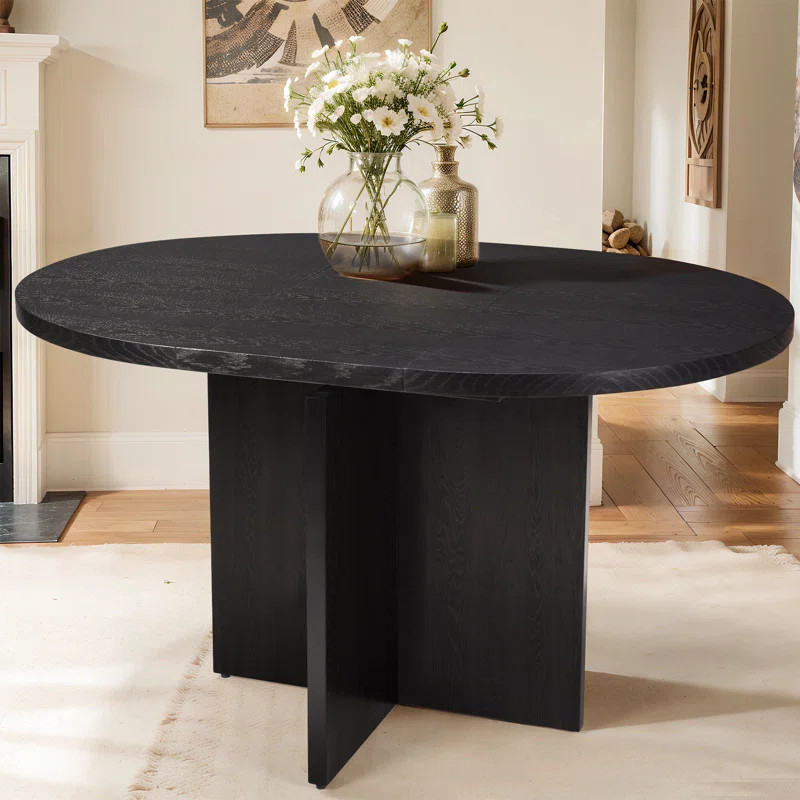 Lulette 42"-58" Extendable Solid Wood Dining Table | Wayfair North America