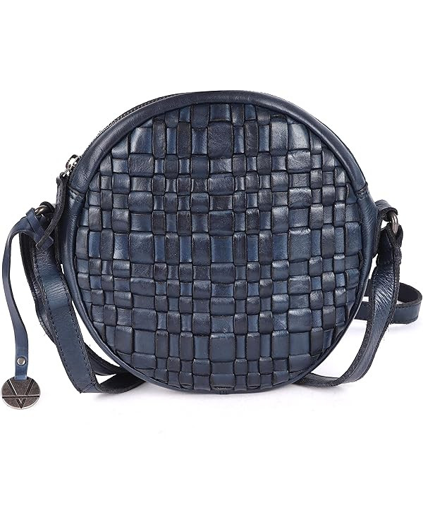 Genuine Leather Round Crossbody Bags For Women, Sling Bag For Women Crossbody Purse Trendy Casual | Amazon (US)