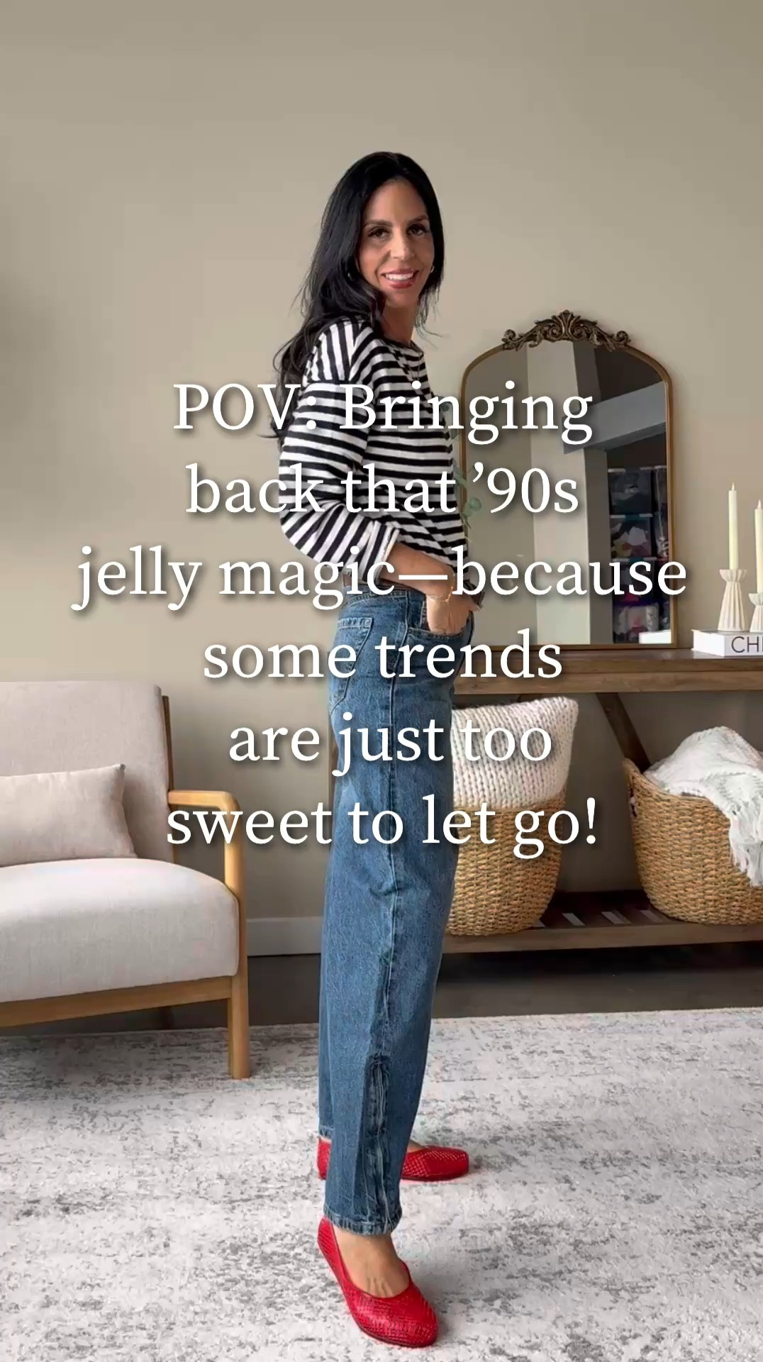 Target jellies that I am loving- on sale 
Striped top- small 
Levi jeans- size 27 

#LTKFindsUnder50 #LTKOver40 #LTKSaleAlert

#LTKWatchNow