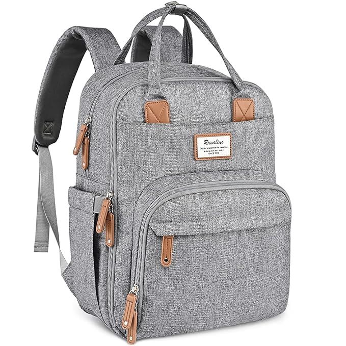 Amazon.com: Diaper Bag Backpack, RUVALINO Multifunction Travel Back Pack Maternity Baby Changing ... | Amazon (US)