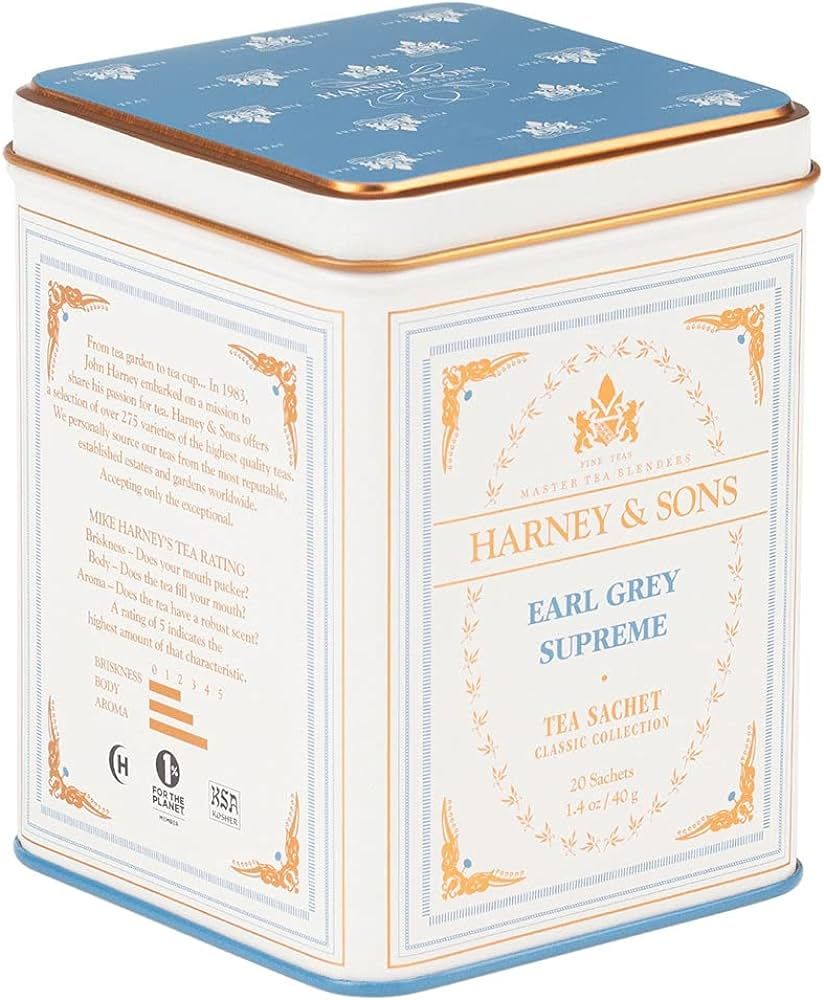Harney & Sons Earl Grey Supreme, Black Tea, 20 Sachets | Amazon (US)