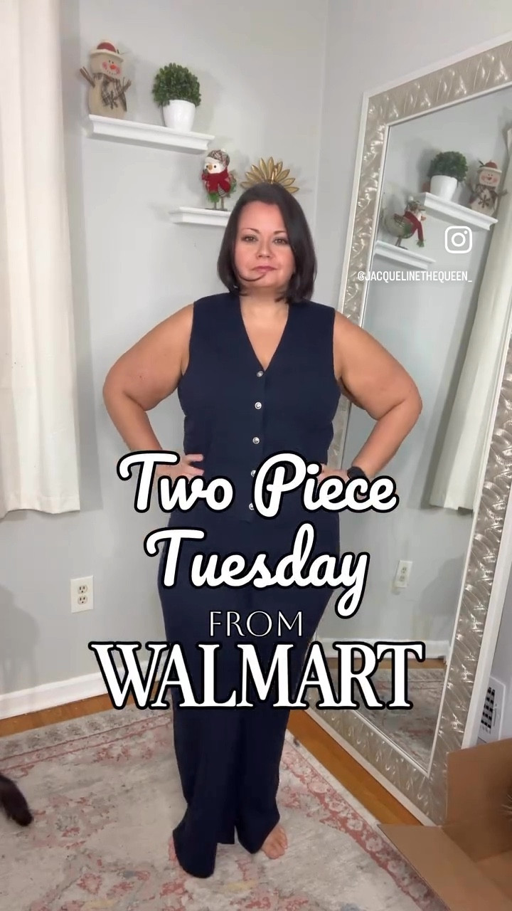 Another super cute two piece set from @walmart! The level of classy and comfortable I am feeling in this right now is off the charts! 
.
The knit material makes it super soft, and it’s got a nice stretch to is. 
.
I’m obsessed! 
Wearing a size 1x

#LTKootd #LTKPlusSize #LTKMidsize
