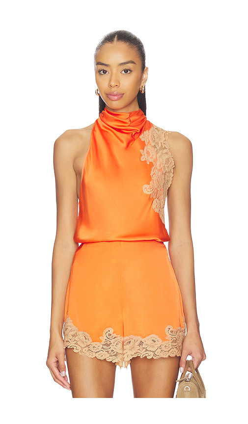 A.L.C. Rose Top en Vivid Orange & Pale Blush. Taille 4 | Revolve Clothing (Global)