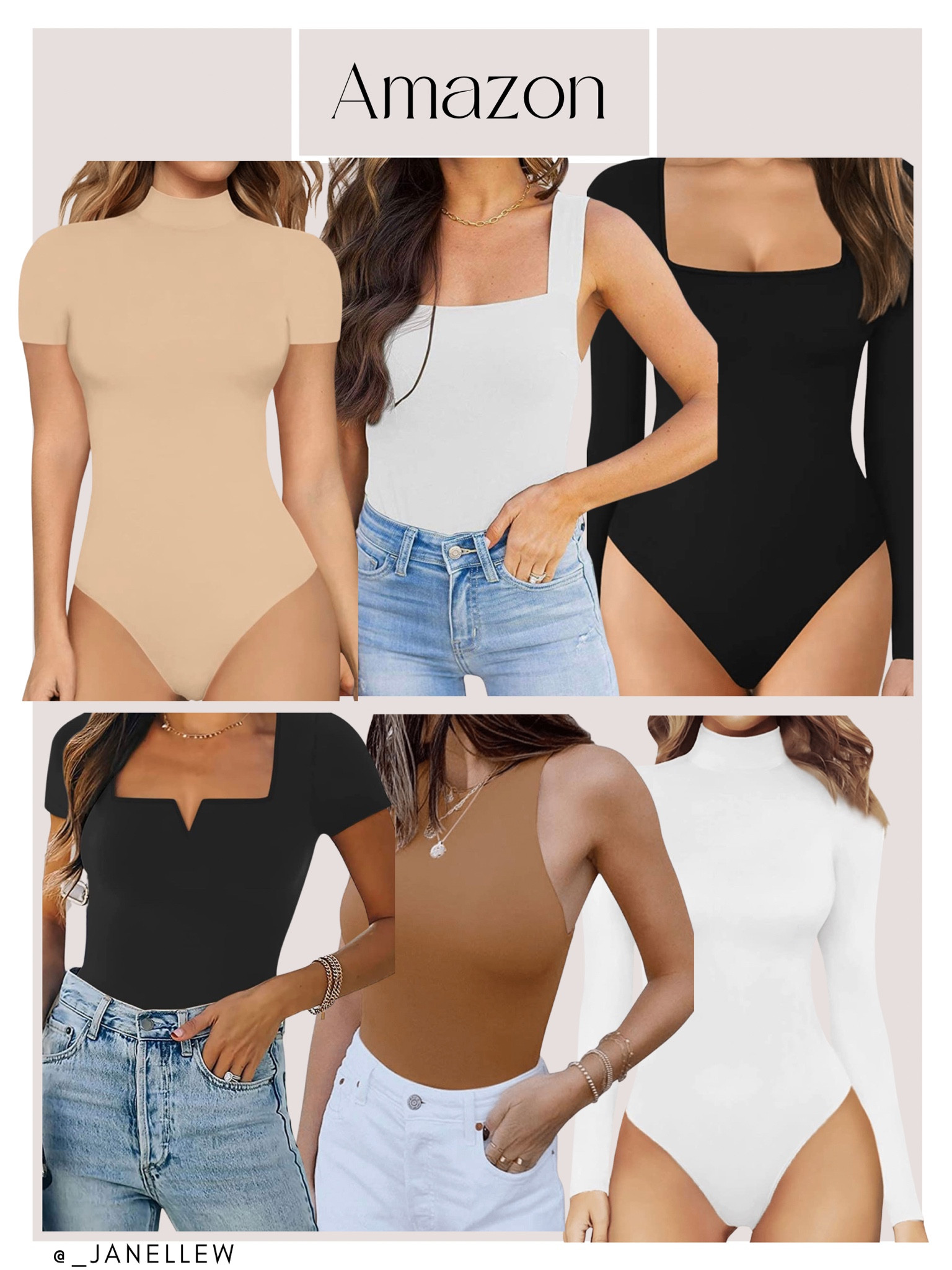 A bodysuit for every look you’re going for 🤍🤎🖤

•Follow for more daily styles!!•

#bodysuit #amazonfashion #amazon

#LTKworkwear #LTKstyletip #LTKunder50