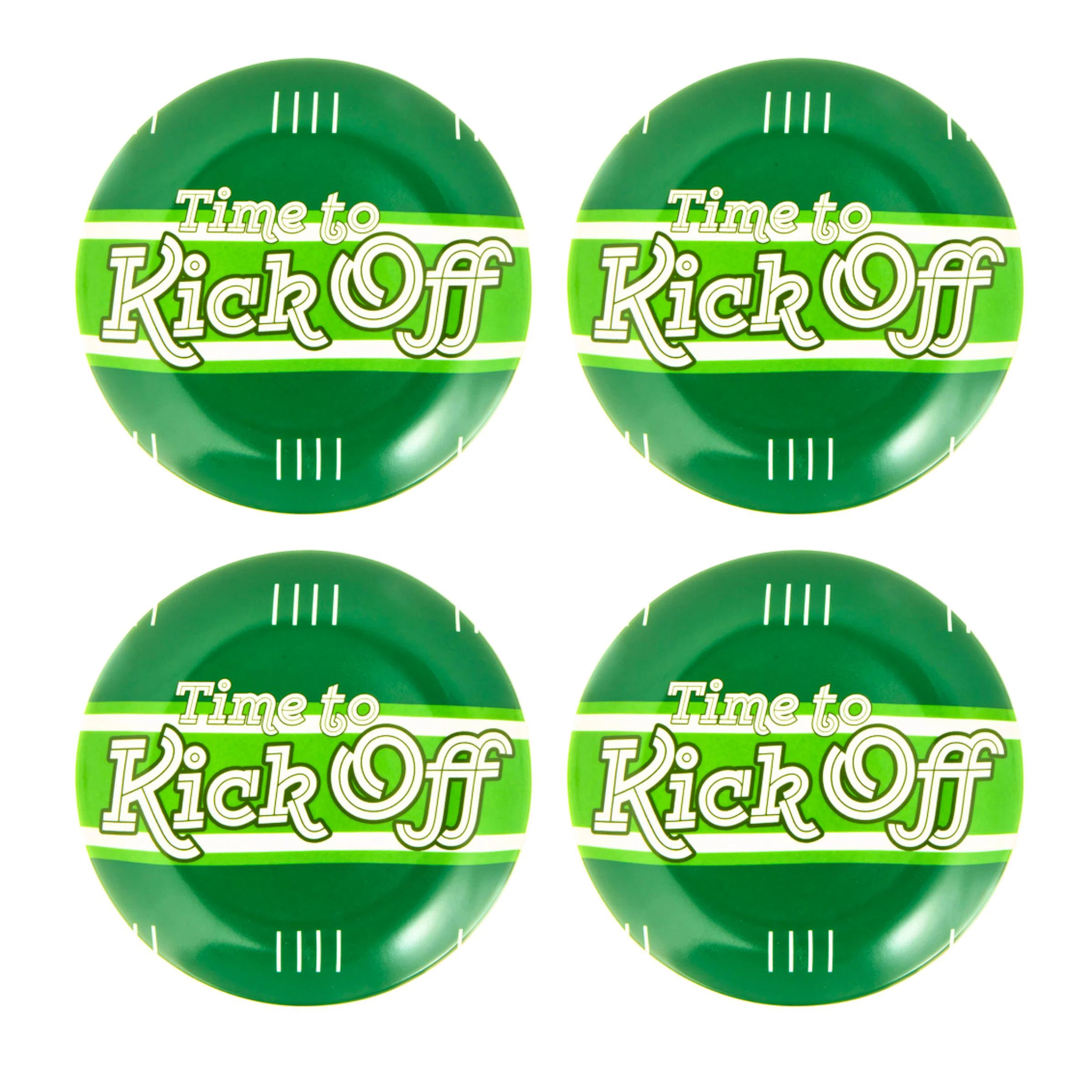 Godinger League Football Appetizer Plate (Set of 4) | Wayfair North America