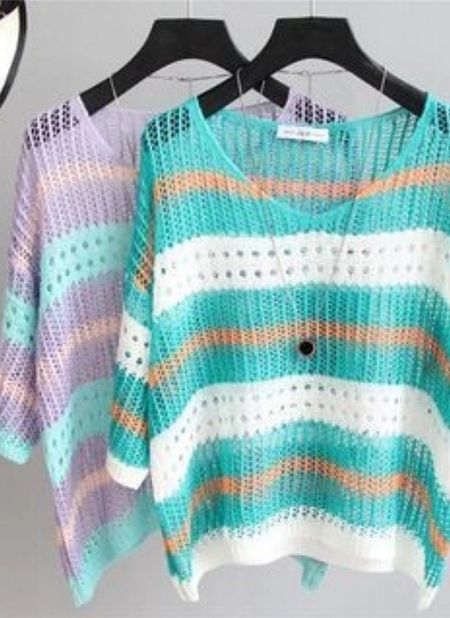 Striped knit top for summer vacations for women.

#LTKstyletip #LTKfindsunder50