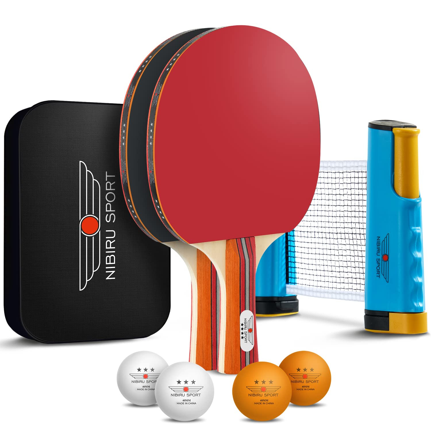 NIBIRU SPORT Professional Ping Pong Paddle Sets - 2 Player or 4 Player Table Tennis Paddles, Retr... | Amazon (US)