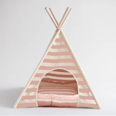 Striped Pet Teepee Hooded Dog Bed | Wayfair North America