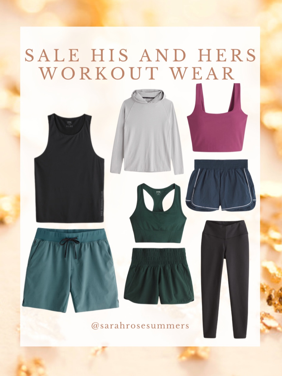 Mens athletic wear on sale including joggers, lined 7 inch shorts and lined 5” shorts great for training and sweat wicking tanks and tees for him. Womens workout crop tank, sports bra, high waisted shorts, and v waisted leggings on sale now through Abercrombie A&F - use discount code AFLTK at checkout 

#LTKfit #LTKSale #LTKmens
