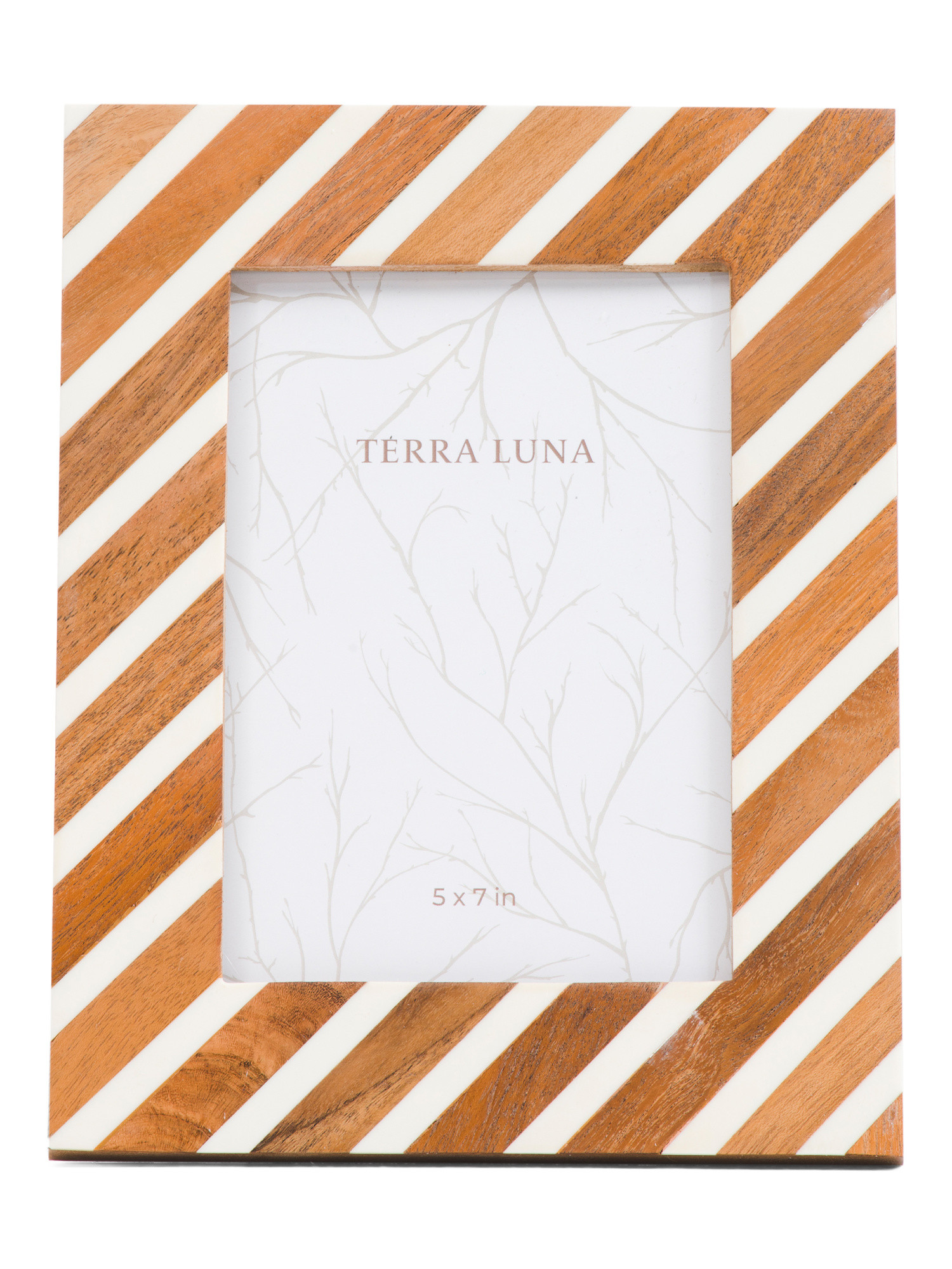 5x7 Diagonal Lines Inlay Tabletop Picture Frame | TJ Maxx