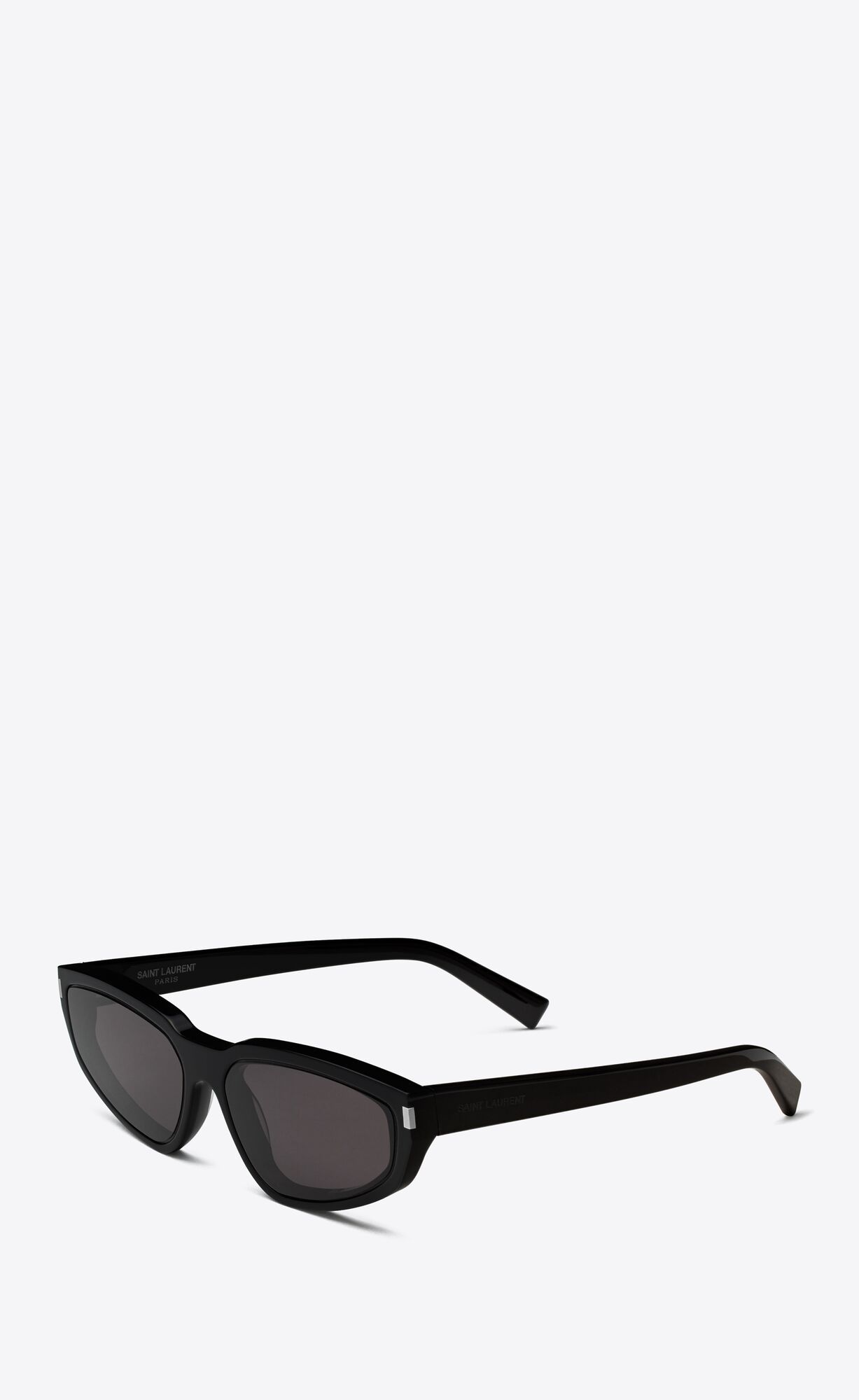 sunglasses with elongated acetate frames and nylon lenses. | Saint Laurent Inc. (Global)