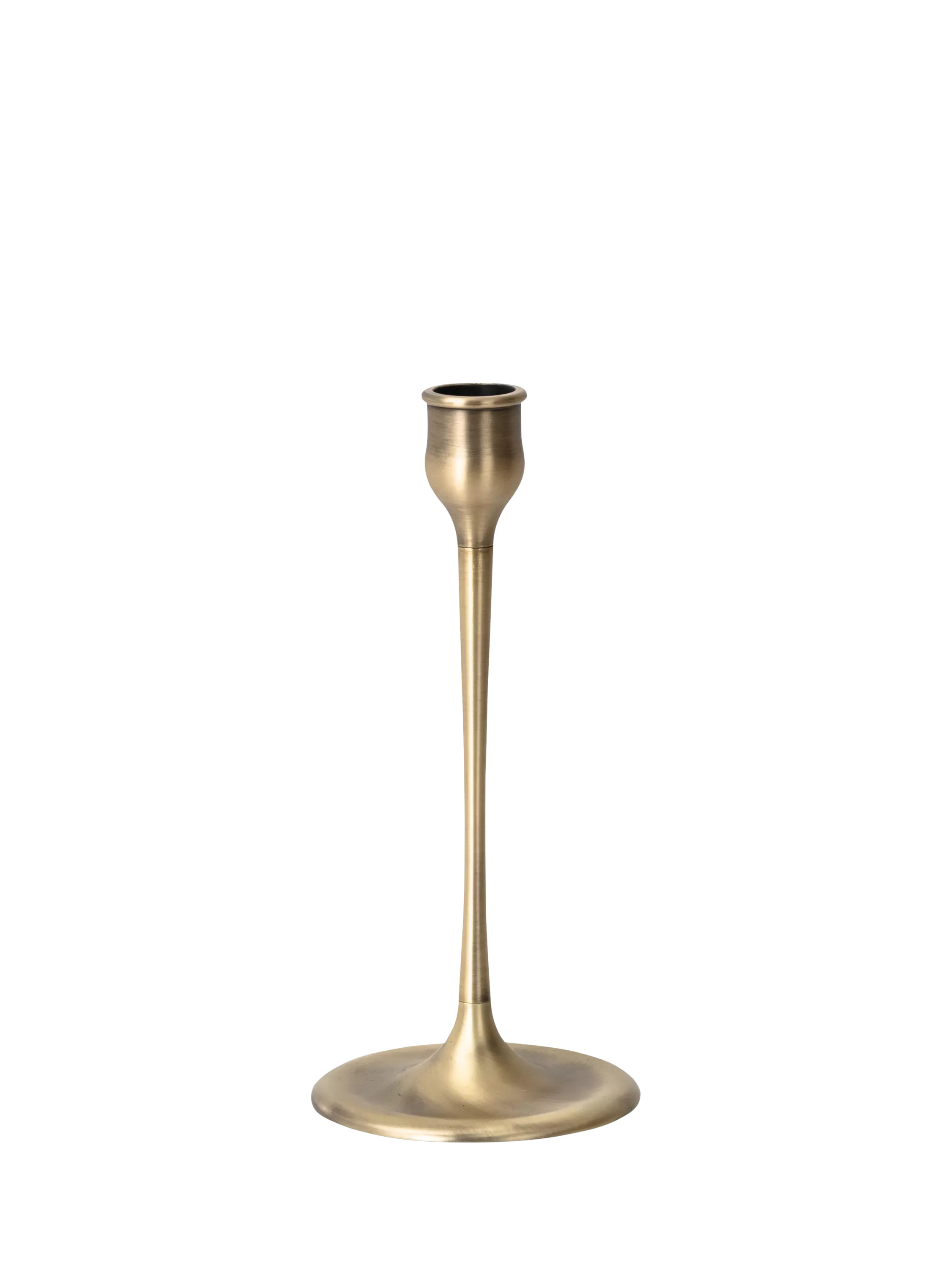 Heddon Large Candlestick, H19cm, Brass | John Lewis (UK)