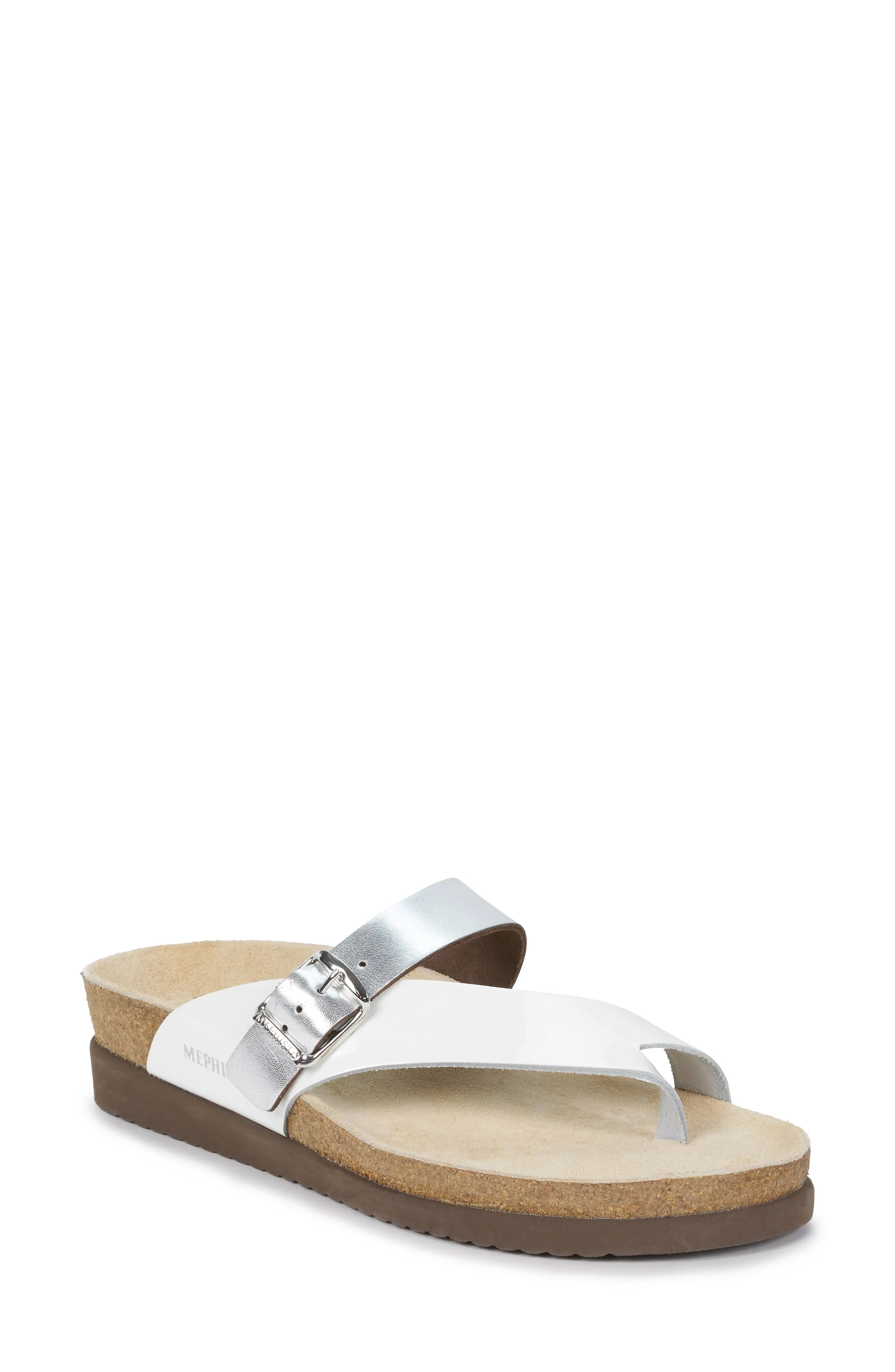 Women's Mephisto Helen Mix Sandal, Size 5 M - White | Nordstrom