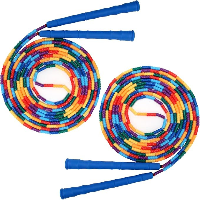 Coolrunner 16 FT Long Jump Rope(2 PACK), Double Dutch Jump Rope, Soft Beaded Skipping Rope for Ki... | Amazon (US)