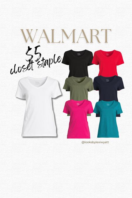 The perfect tee to front tuck into jeans or wear over leggings from Walmart for $5!