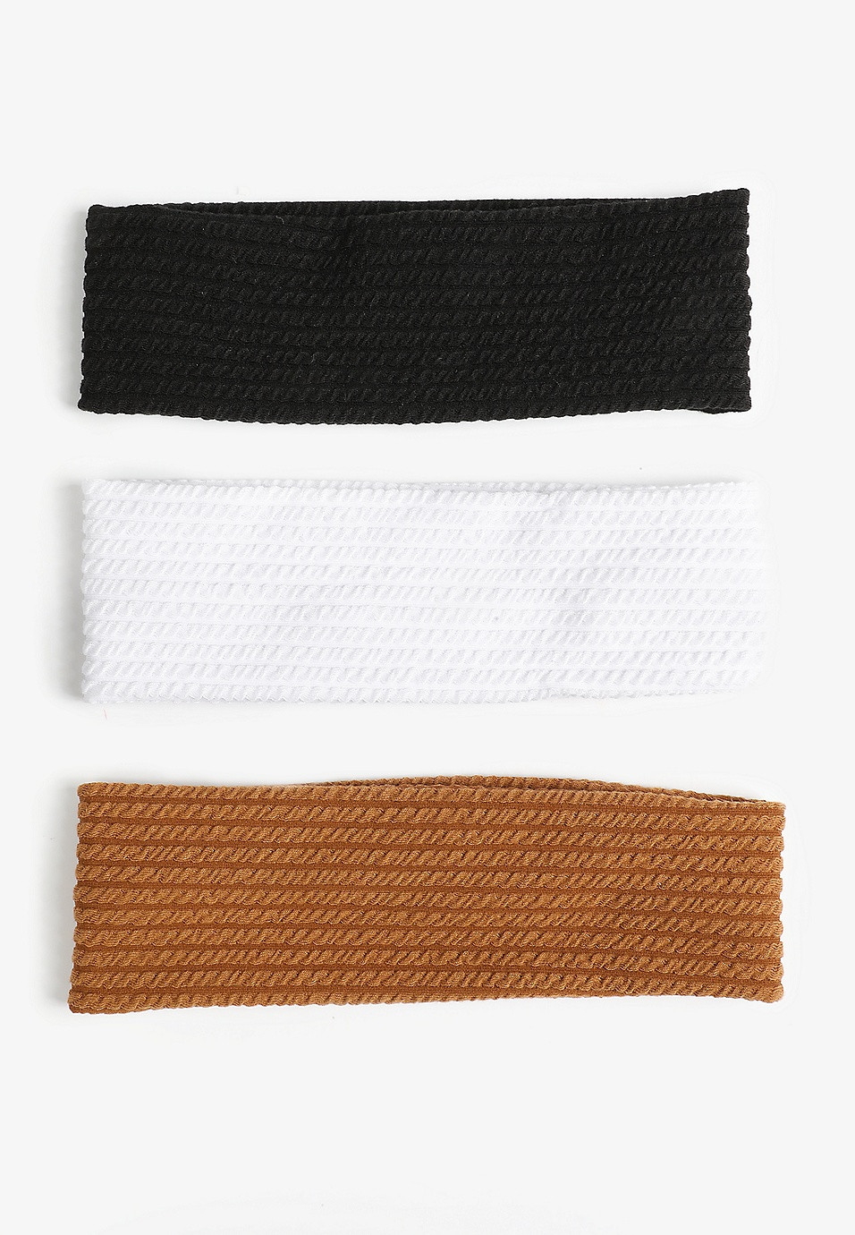 3 Pack Textured Stretch Headbands | Maurices