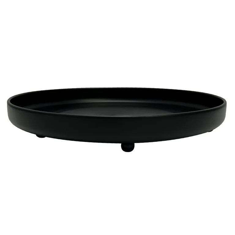 Better Homes & Garden Metal Black Saucer 10in | Walmart (US)