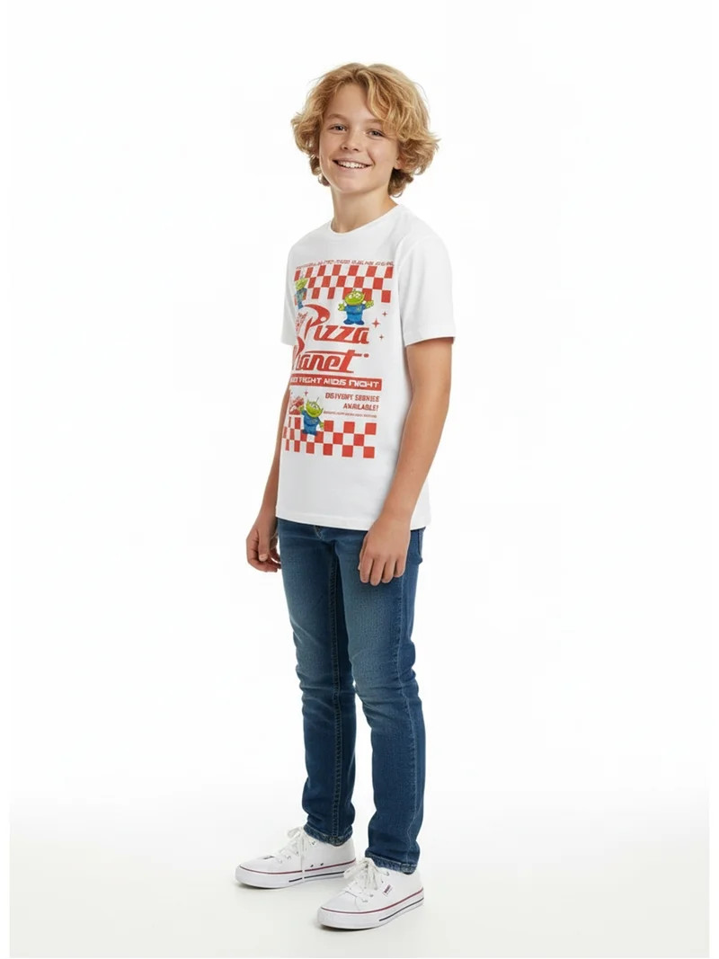 Toy Story, Boys' Graphic Tee with Short Sleeves, Pizza Planet, Sizes 4-18 | Walmart (US)