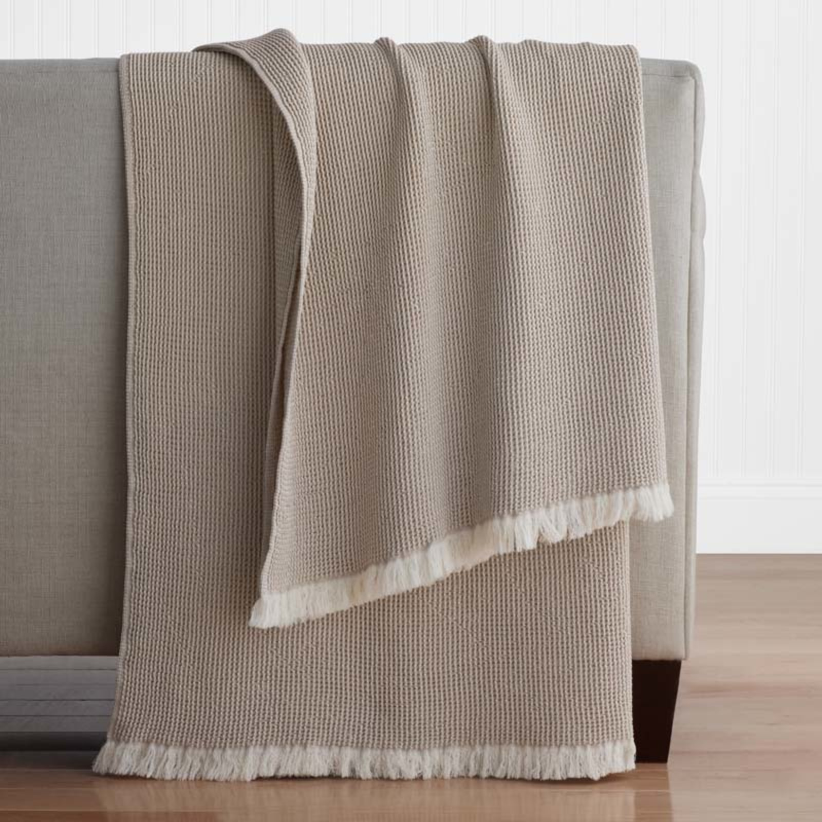 Cadence Solid Throw - Taupe | The Company Store