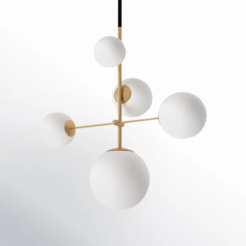 Drake 5 - Light Dimmable Sputnik Modern Linear Chandelier | Wayfair North America