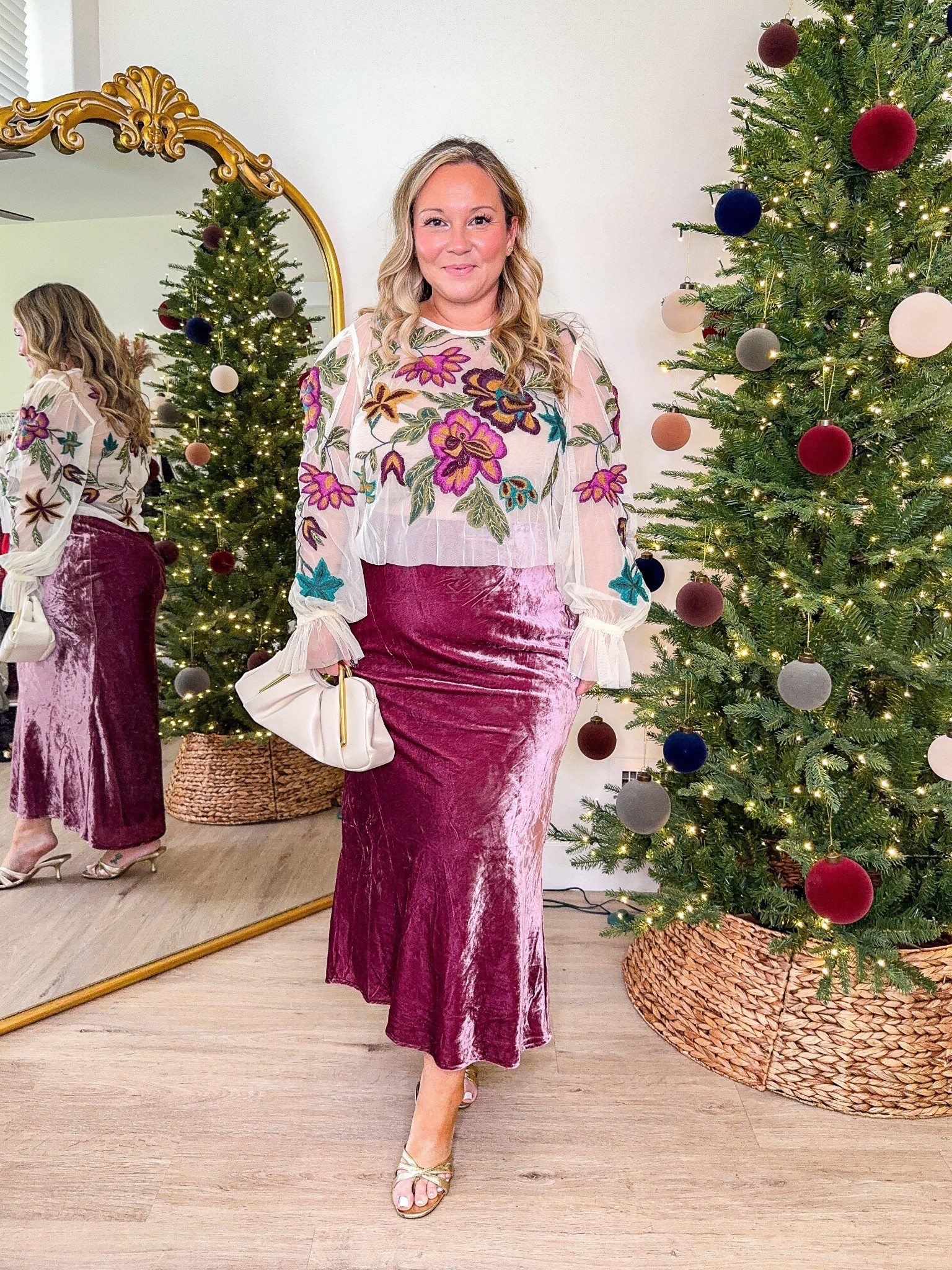 Code ANTHRO30 for discount at checkout! 
Top size LARGE PETITE 
Skirt size LARGE PETITE 

Anthropologie, holiday outfit, Thanksgiving outfit, holiday style, workwear style, date night outfit, party outfit, velvet skirt, mesh top, gifts for her, gift ideas

#LTKCyberWeek #LTKHoliday #LTKMidsize