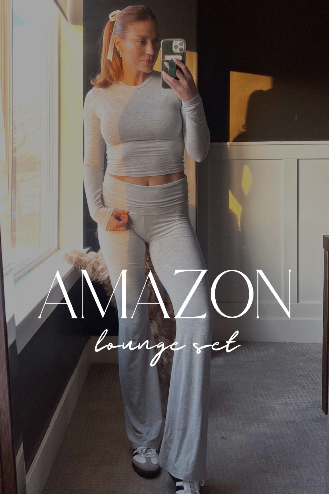 Comfort is key! Looking cute is a bonus! I’m wearing a Medium in this set!