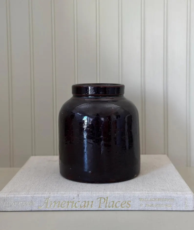 Vintage Red Wing Brown Stoneware Crock: Salt Glazed Rustic Pottery | Etsy (US)