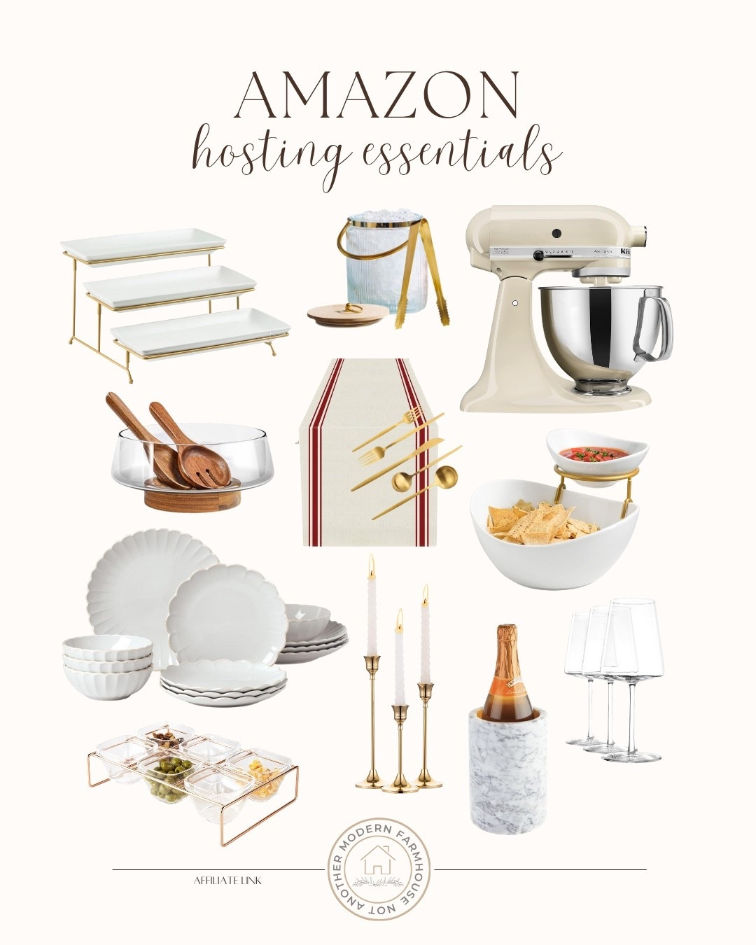 Amazon hosting essentials perfect for the holiday season! 🍽️ Serving trays, holiday dinner, Christmas, dinner party, neutral kitchen, setting the table, tablescape, platters, dishes, bowl set, ice bucket, drinks, wine glasses, dinnerware, Amazon home ✨ 



#LTKFindsUnder50 #LTKHome #LTKHoliday