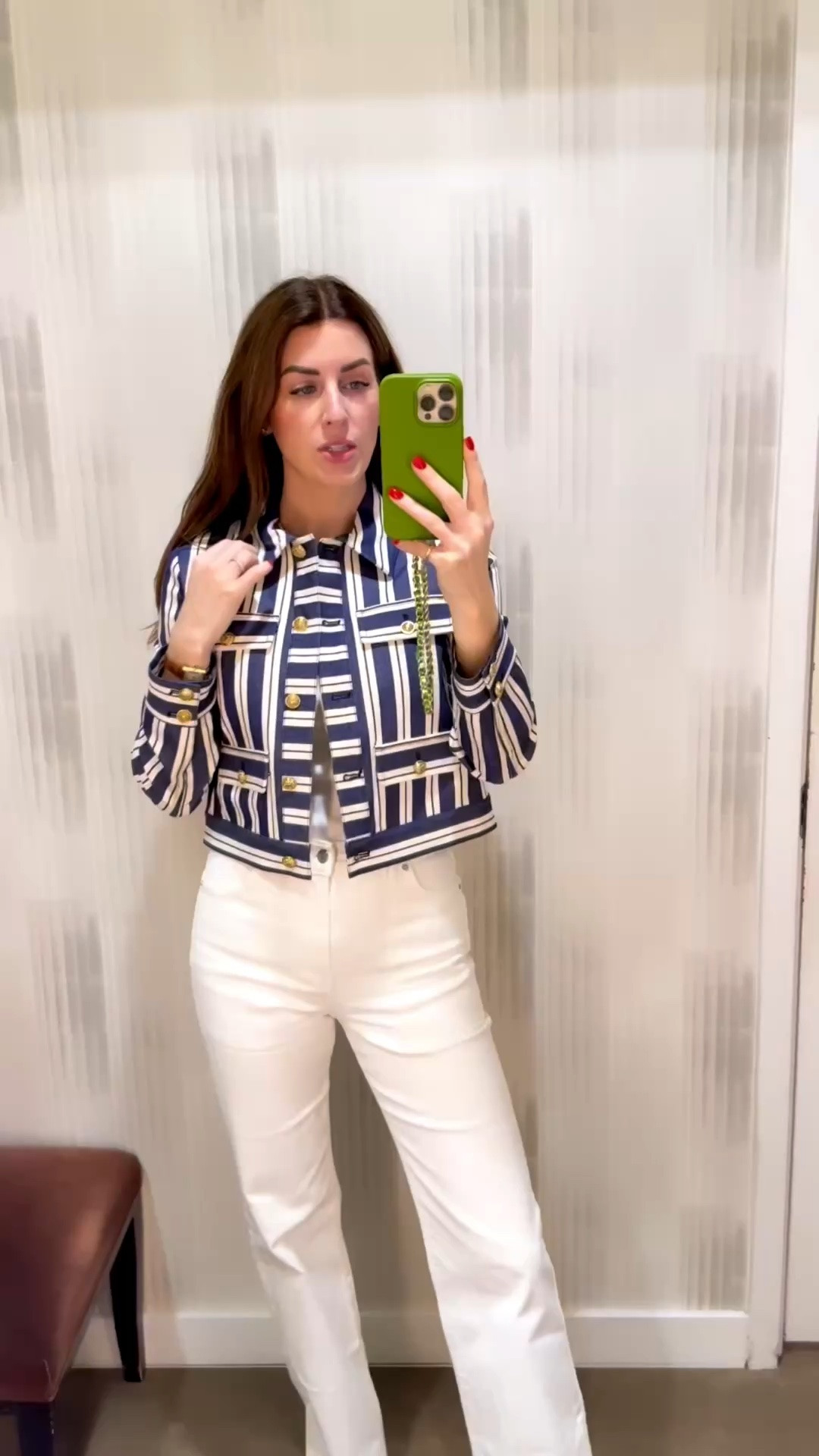 A great layering piece for spring and summer. It looks great with all white style it a ton of different ways but what you need to know is that it is soft and has really great stretch. I’m wearing a small tennis jacket.

#LTKOver40