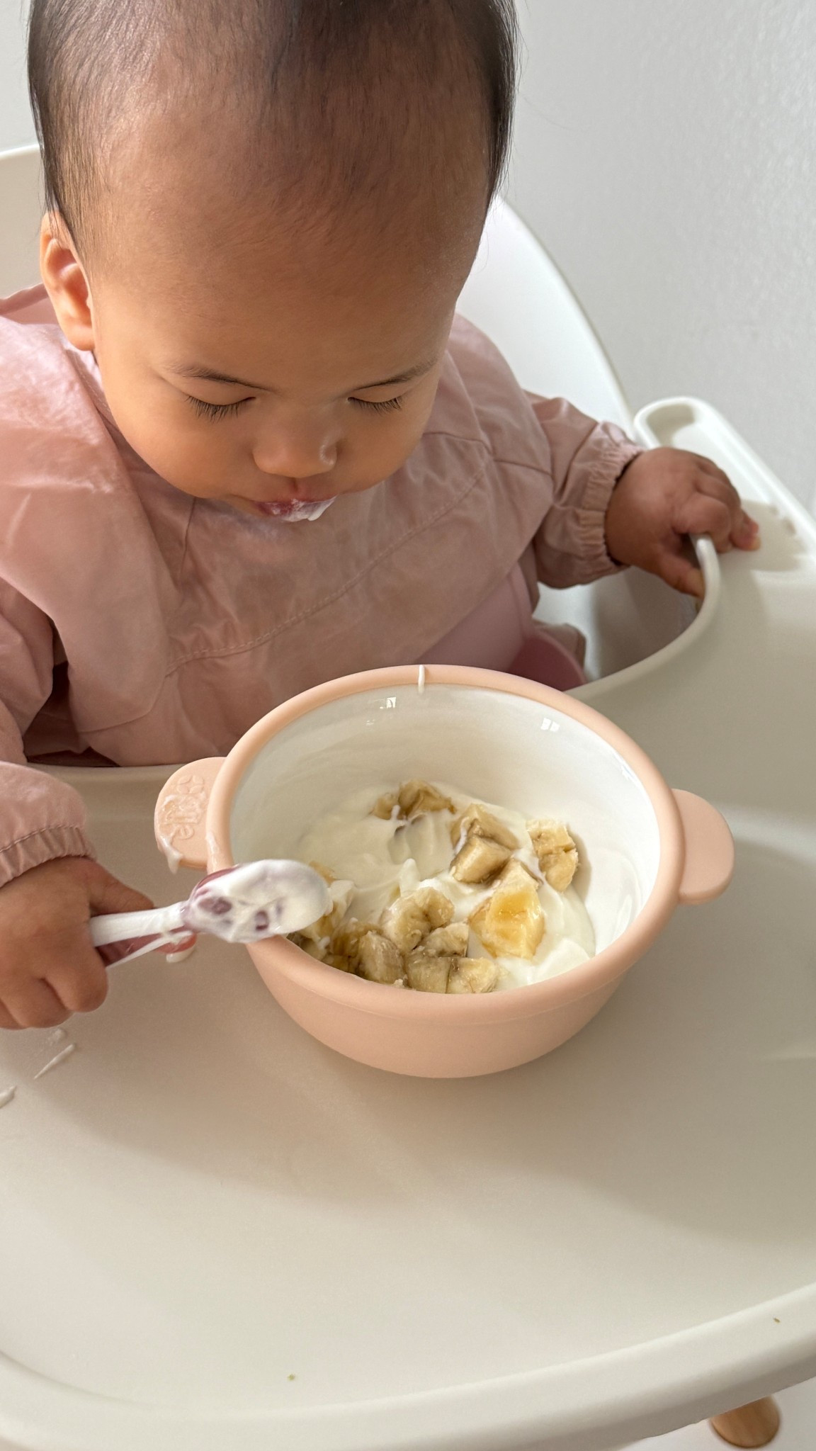 love this new bowl! it’s ceramic so it doesn’t smell and is SO easy to wash. it comes with a silicone cover to protect surfaces and offers some grip! #babyledweaning #toddler #babyfood 

#LTKmomlife #LTKKids #LTKBaby