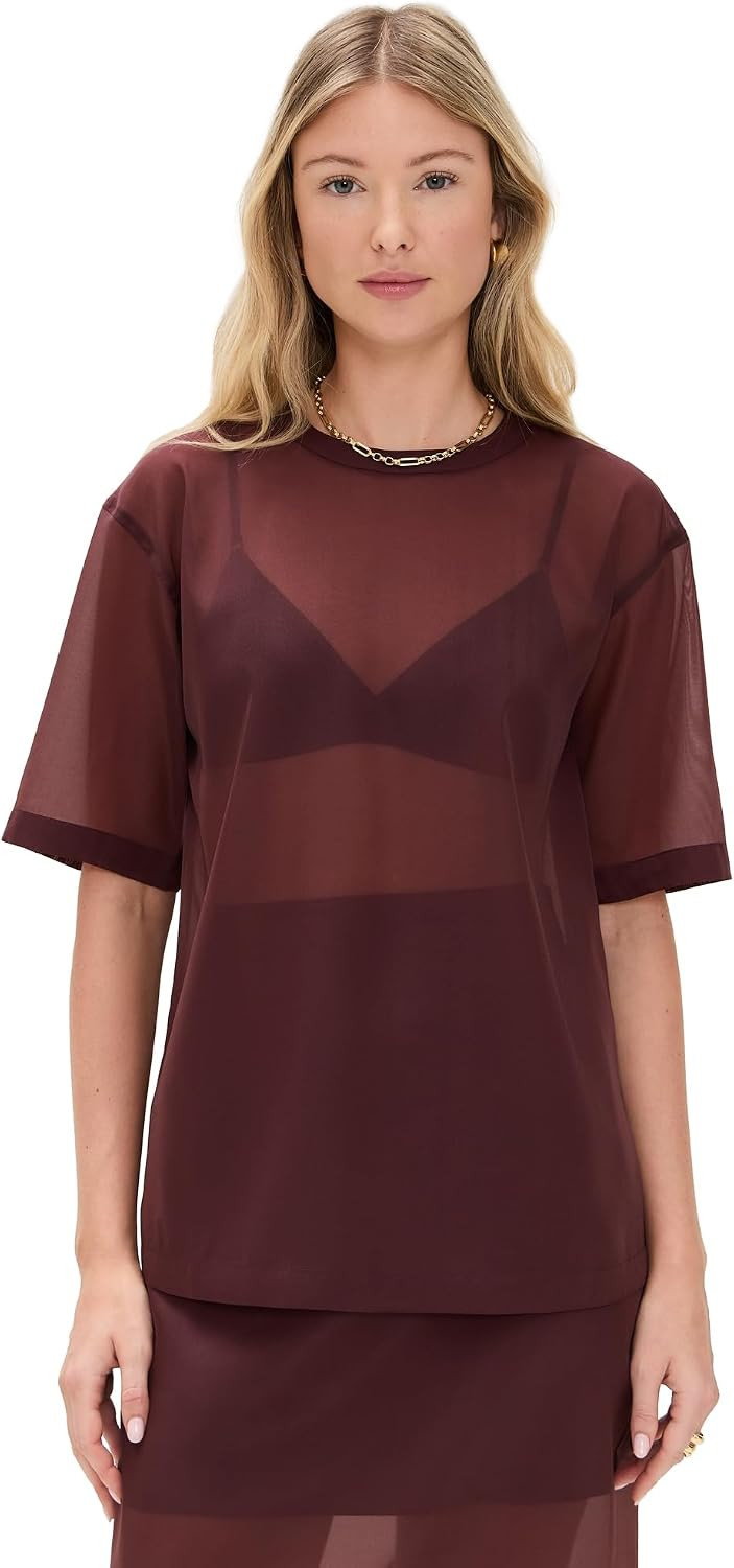 LE BOP Women's Caroline Organza Tee | Amazon (US)