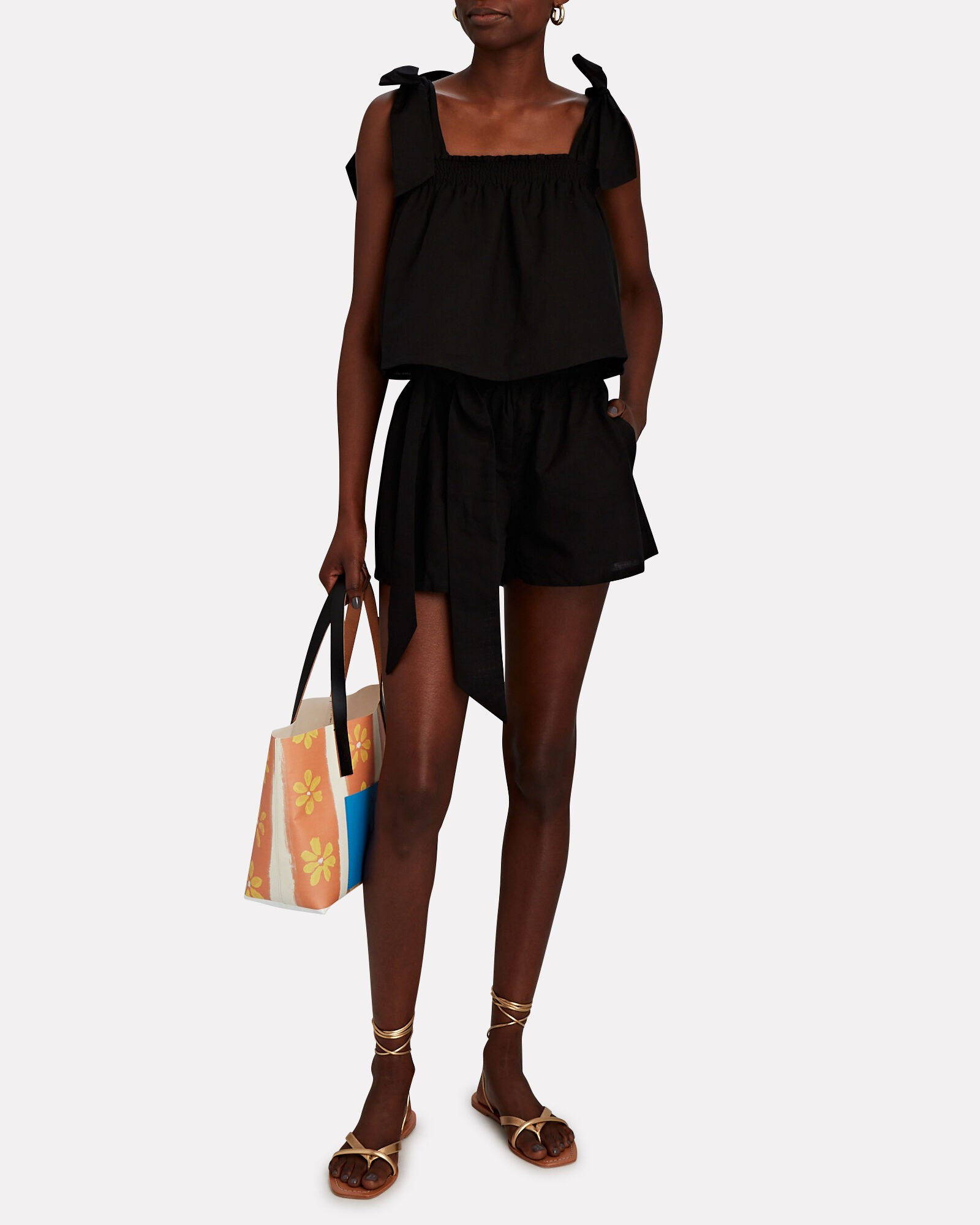 Tie-Shoulder Crop Top | INTERMIX