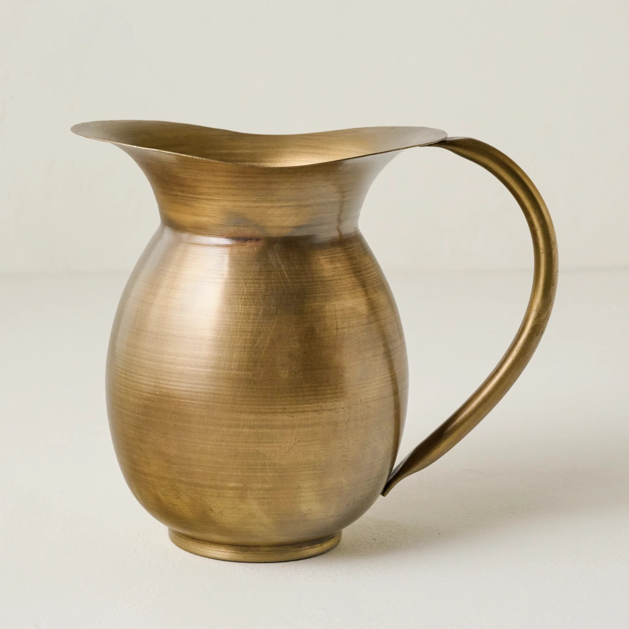 Ruthie Brass Pitcher Vase | Magnolia