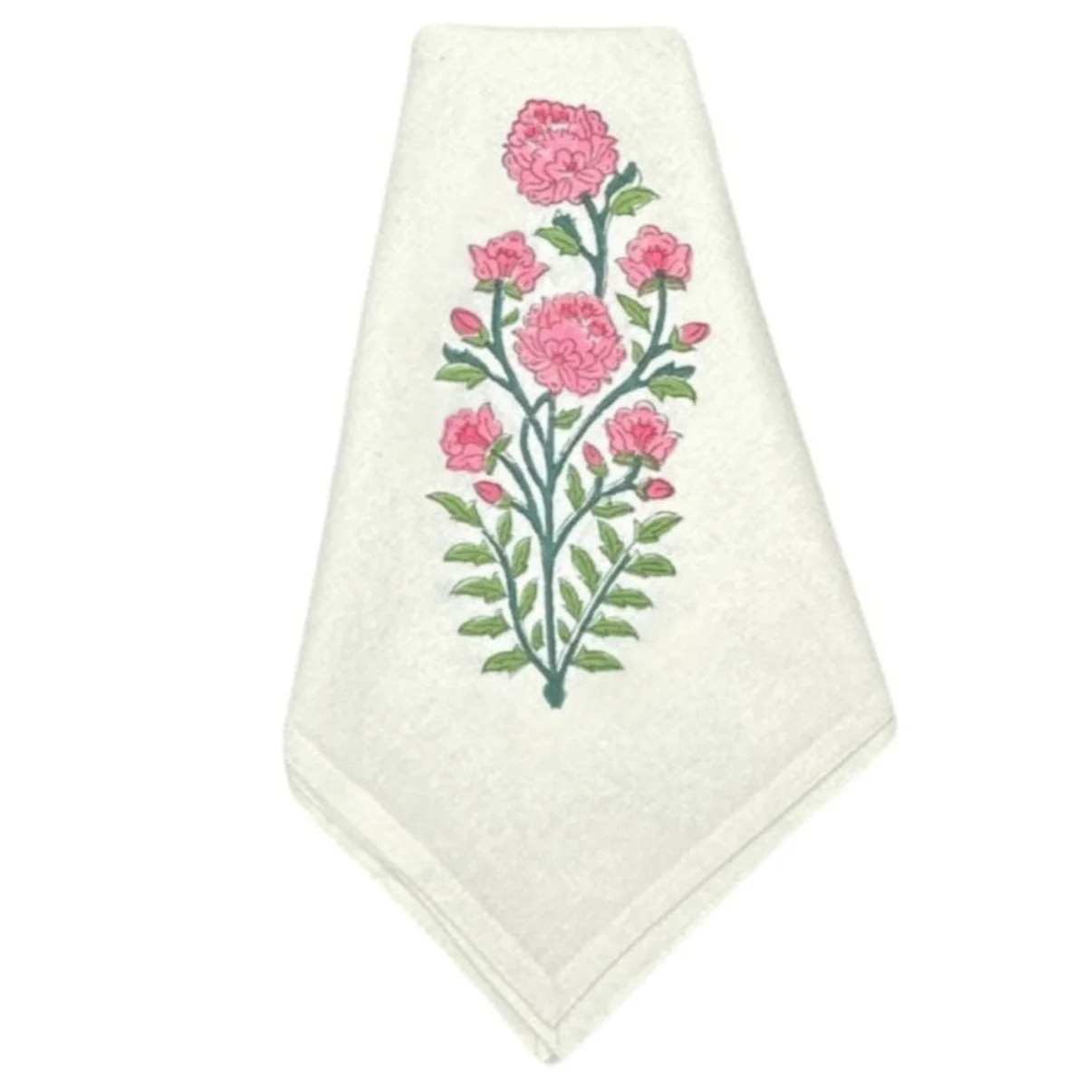 Pink Flower Motif Napkin, Set of 4 | The Well Appointed House, LLC