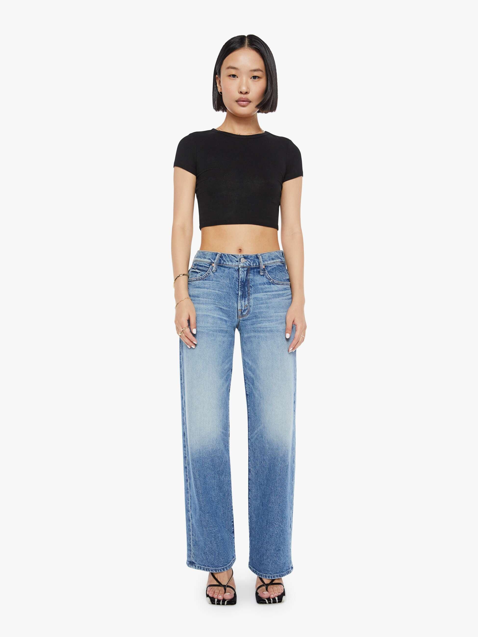 PETITES The Lil Mid Rise Tunnel Vision Sneak - I'm A Winner | Mother Denim